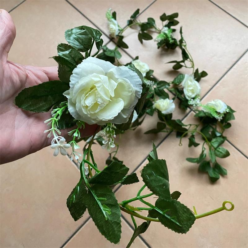 Artificial White Flower Vine Garland Wedding Home Decoration 3