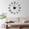 DIY Acrylic Roman Numeral Mirror Wall Clock Large Round Fashionable SelfAdhesive Timepiece For Hom 2