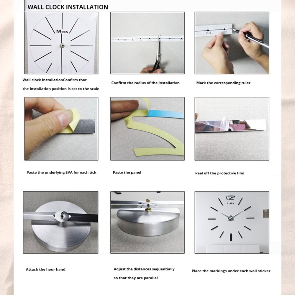 DIY Acrylic Roman Numeral Mirror Wall Clock Large Round Fashionable SelfAdhesive Timepiece For Hom 3