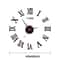 DIY Acrylic Roman Numeral Mirror Wall Clock Large Round Fashionable SelfAdhesive Timepiece For Hom 4