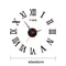 DIY Acrylic Roman Numeral Mirror Wall Clock Large Round Fashionable SelfAdhesive Timepiece For Hom 4