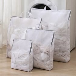 anti-deformation laundry bag with drawstring mesh filter – washing machine safe