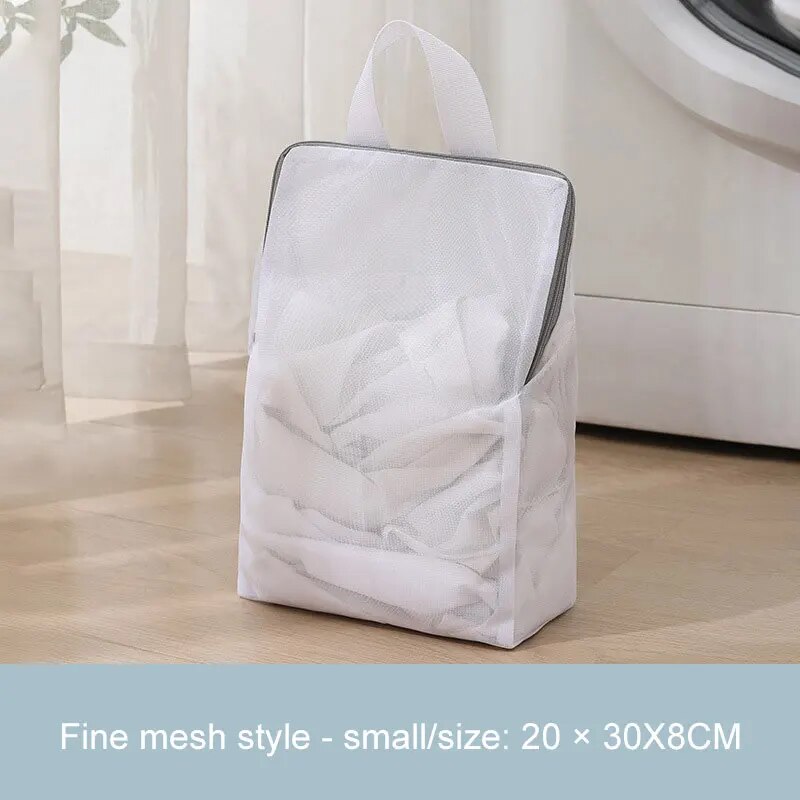 AntiDeformation Laundry Bag With Drawstring Mesh Filter Washing Machine Safe 4