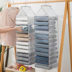 wardrobe hanging storage bag - versatile closet organizer for pants, socks, t-shirts, and underwear