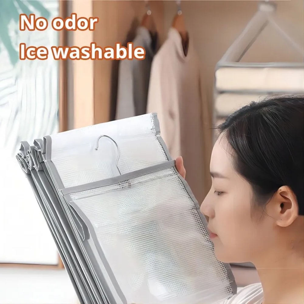 Wardrobe Hanging Storage Bag Versatile Closet Organizer For Pants Socks Tshirts And Underwear 2