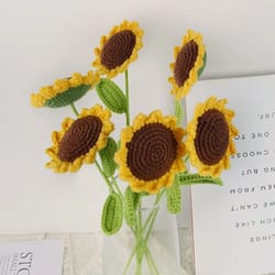 creative hand-woven sunflower bouquet – perfect gift for teacher day, mother day & birthdays