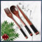 Wooden Chopsticks Fork Spoon Set Japanese Style Cutlery For Kitchen Home 2