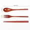 Wooden Chopsticks Fork Spoon Set Japanese Style Cutlery For Kitchen Home 6