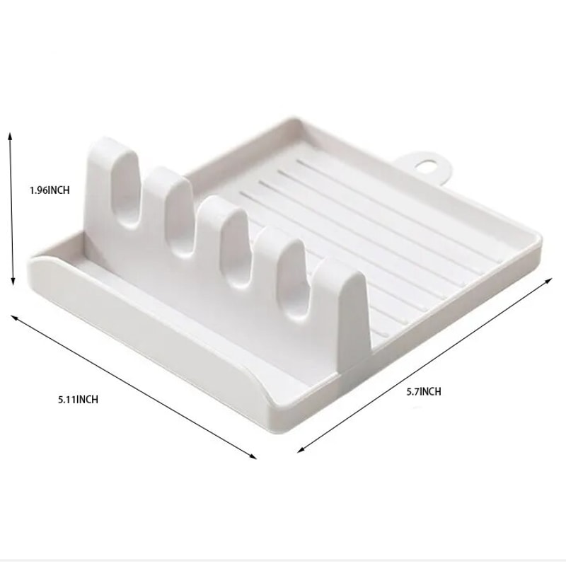 Kitchen Utensil Rack Pot Lid Holder SpaceSaving Shelf For Spoons Chopsticks More 5