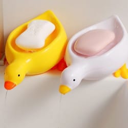 cute duck shaped self-draining soap dish – ideal for bathrooms & kitchens
