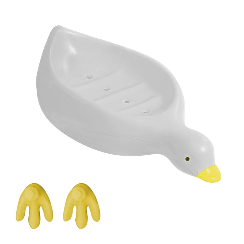 Cute Duck Shaped SelfDraining Soap Dish Ideal For Bathrooms Kitchens 5