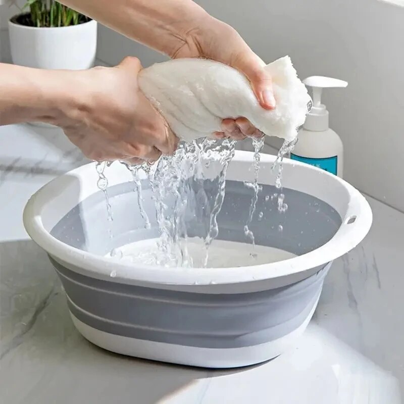 Portable Foldable Plastic Wash Basin Large Capacity For Adults Babies Versatile Bathroom Kitche 2
