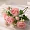 Rose Pink Silk Peony Bouquet Artificial Flower For Wedding Home Decor 2