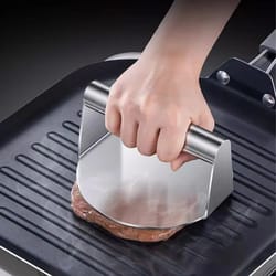stainless steel hamburger press - perfect for homemade patties, meat pies, and more
