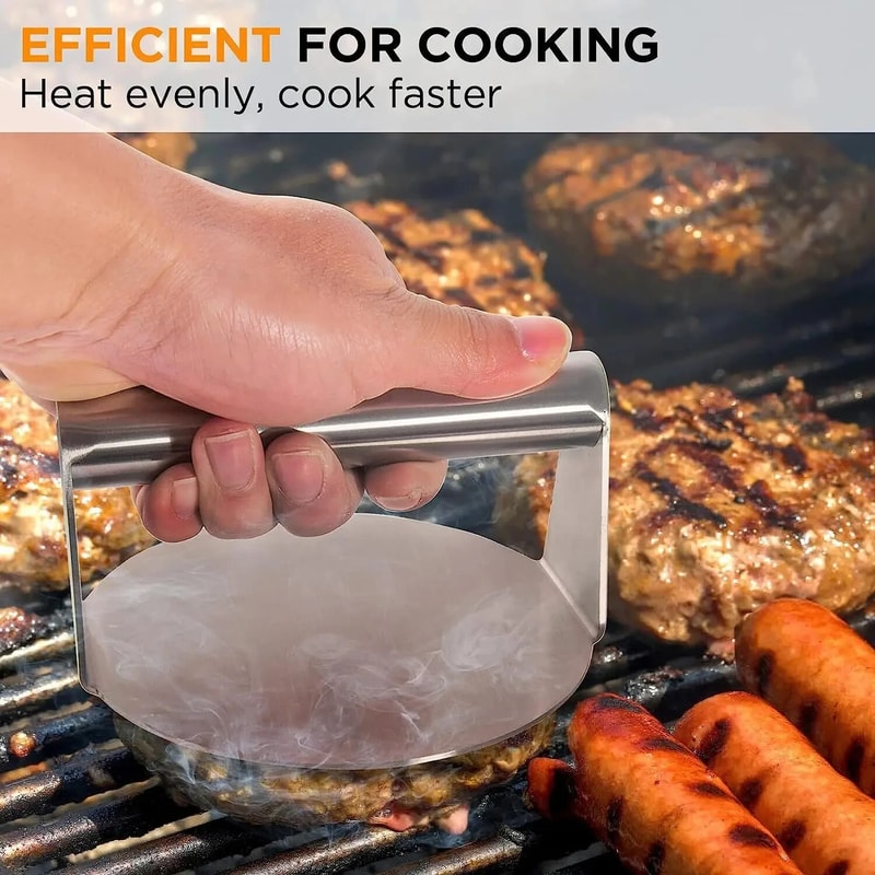 Stainless Steel Hamburger Press Perfect For Homemade Patties Meat Pies And More 2