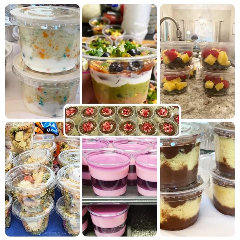 Disposable Plastic Cups With Lids Pack Perfect For Ice Cream Drinks Soups And More 2