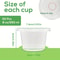 Disposable Plastic Cups With Lids Pack Perfect For Ice Cream Drinks Soups And More 4