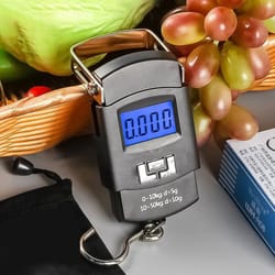 portable lcd digital luggage scale with high-precision steel hook – compact & accurate mini scale for travel