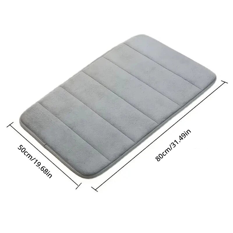 Bathroom AntiSkid Memory Cotton Mat Quick Water Absorption Soft Toilet Mat For Comfort 4