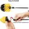 Electric Drill Brush Head Set Set Of Yellow Moving Brush Heads For Efficient Cleaning 4