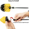 Electric Drill Brush Head Set Set Of Yellow Moving Brush Heads For Efficient Cleaning 4