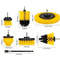 Electric Drill Brush Head Set Set Of Yellow Moving Brush Heads For Efficient Cleaning 5