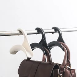 widen plastics hanger connection hook stackable space saving storage rack for bags, hats, and accessories