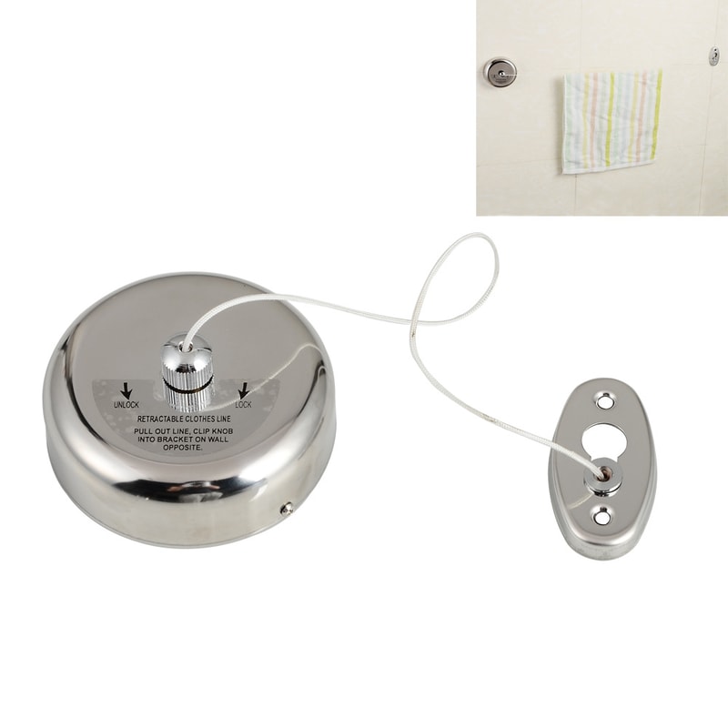 Wallmounted Clothes Line Adjustable Windproof Nylon Drying Rack For Laundry Nonslip Durable 4