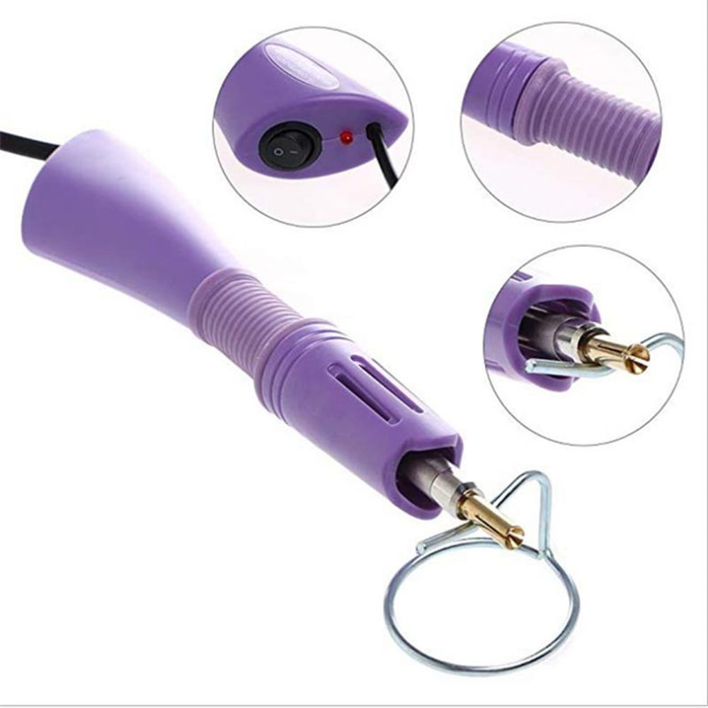 Purple Hotfix Rhinestone Applicator Fast Heating Ironon Wand With Precision Tips 2
