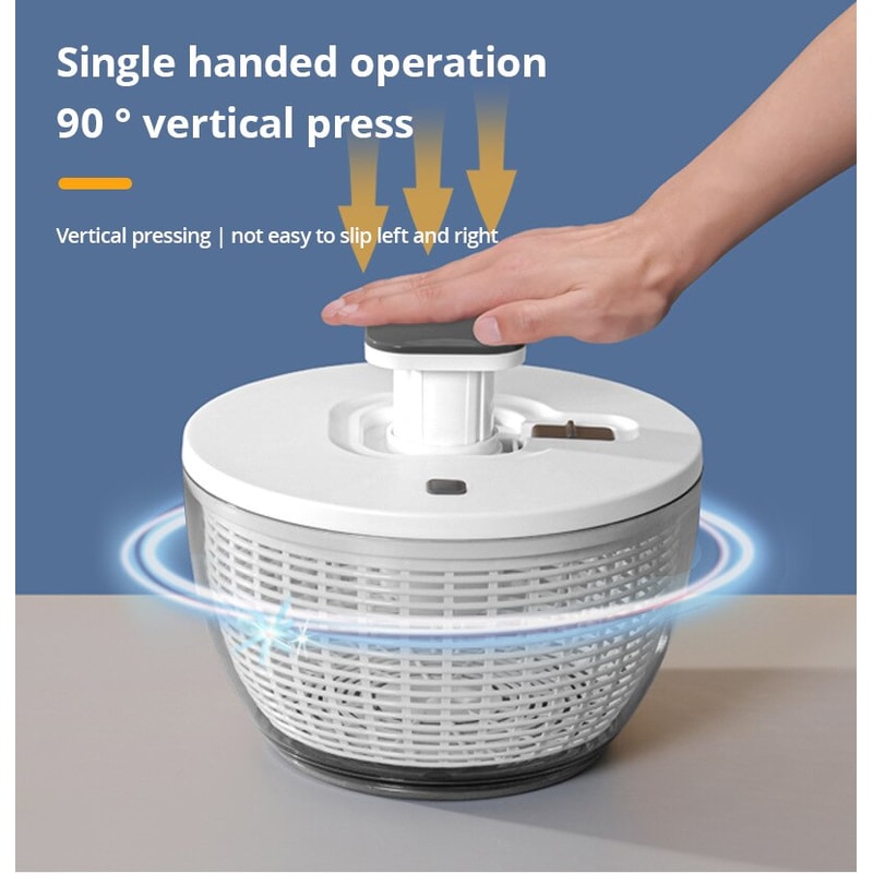 Press Type Vegetable Dehydrator Fruit Dryer Salad Spinner Kitchen Accessories EcoFriendly Easy To 1