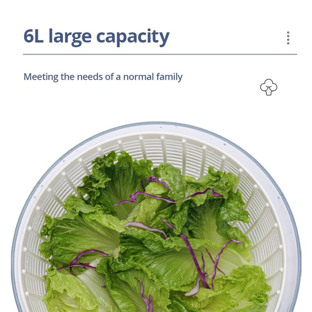 Press Type Vegetable Dehydrator Fruit Dryer Salad Spinner Kitchen Accessories EcoFriendly Easy To 4