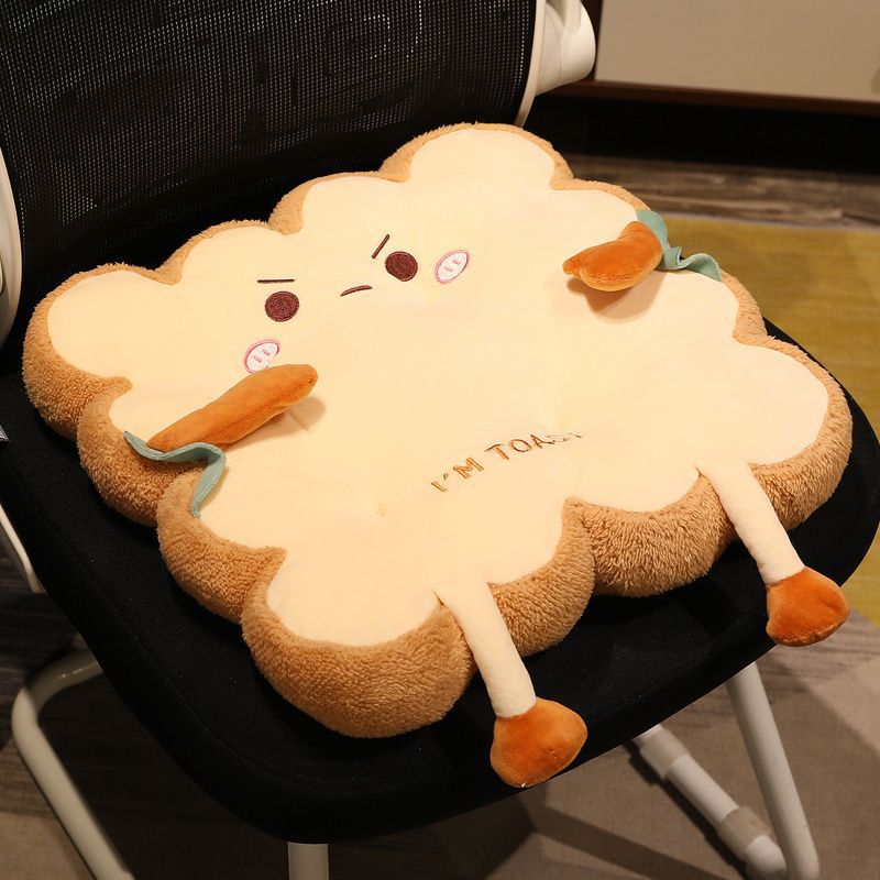 Simulation Toast Cushion Memory Foam Pillow For Chairs Soft And Cute Student Seat Pad 1