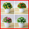 Artificial Five Leaf Plum Potted Plant IndoorOutdoor Decorative Faux Plant For Home Office Garden 1