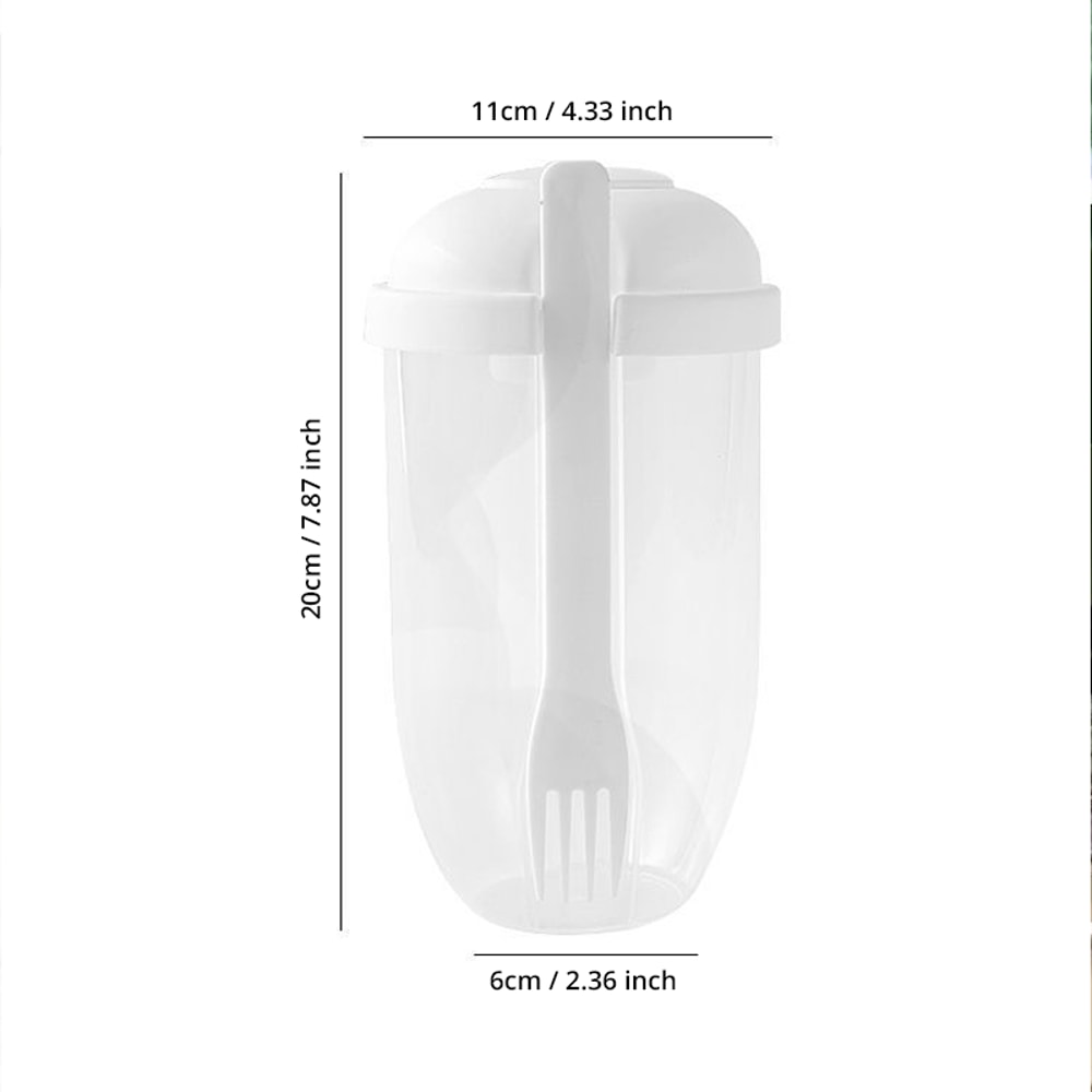 Portable Bottle Salad Container With Fork EcoFriendly Bento Salad Bowl For Lunch On The Go 3