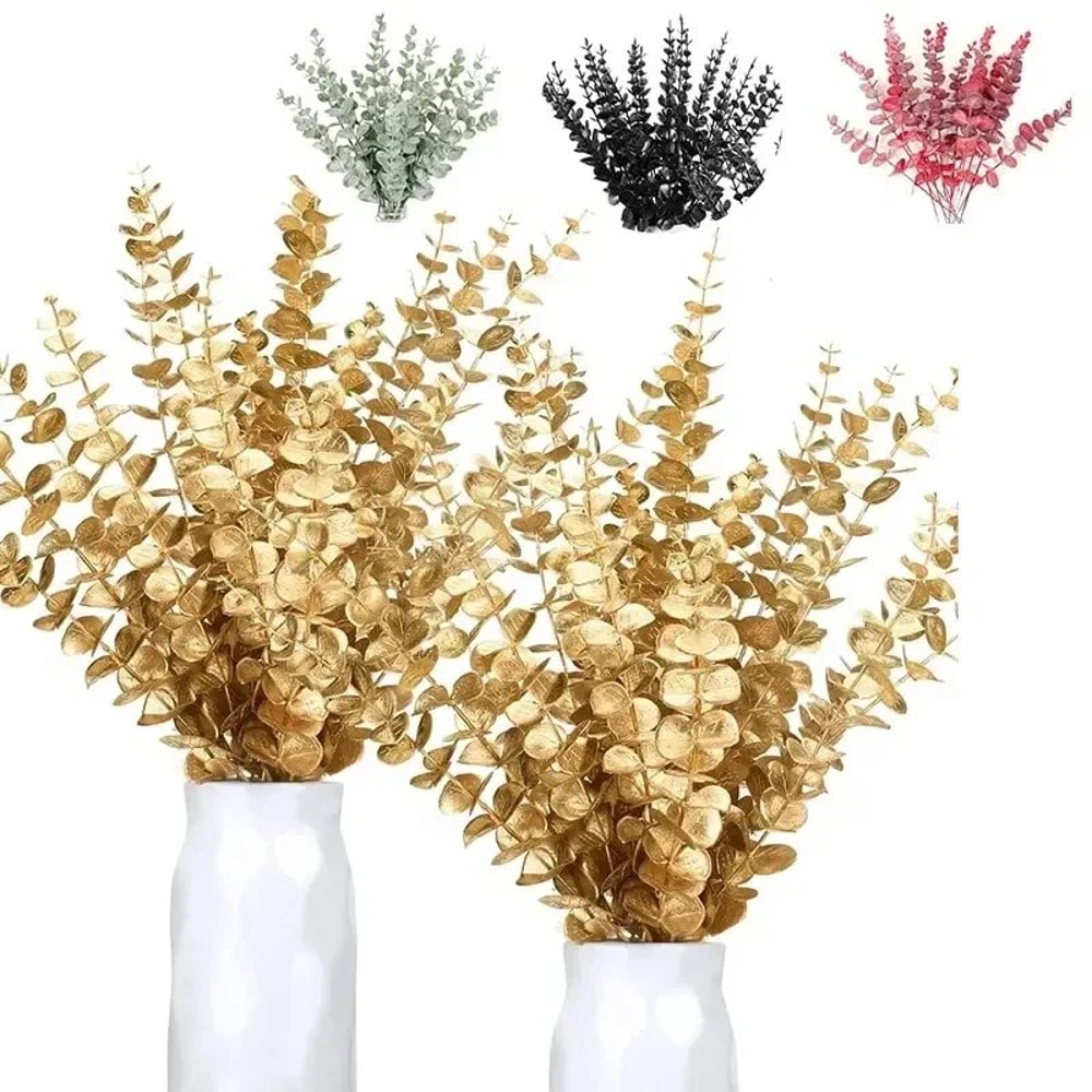 Artificial Eucalyptus Stems Realistic Leaves For Wedding Home Decor Christmas Centerpieces 2
