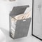 Foldable Adhesive Laundry Basket Hamper Multifunctional PunchFree Wall Hanging Mesh Hook Organizer 2