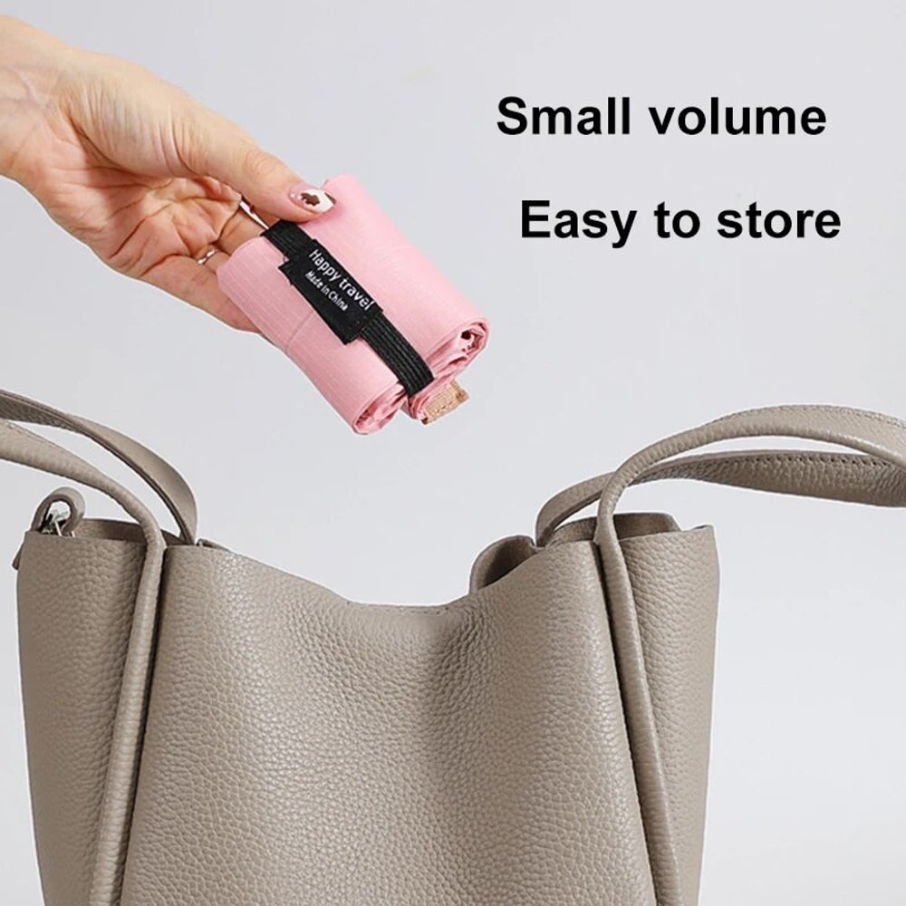 EcoFriendly Folding Shopping Bag Large Capacity Ultra Lightweight With Handy Hanging Buckle 2
