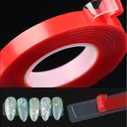ultra-thin transparent red double-sided tape with high-temperature resistance and strong adhesion – waterproof & no mark