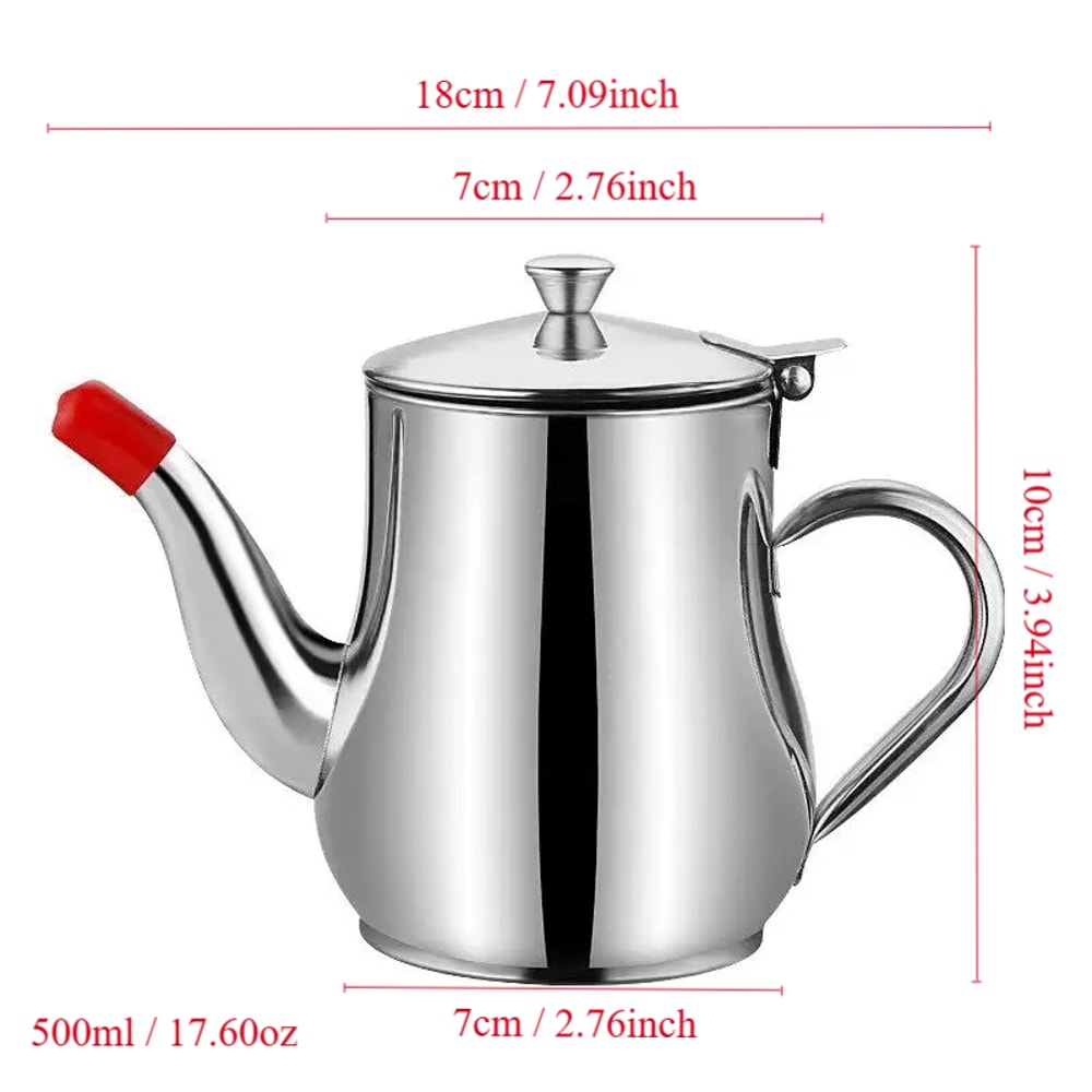 Stainless Steel Oil Pot With Builtin Filter For Oil Storage And Cooking Premium Kitchen Gadget 4