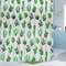 Patterned PEVA Waterproof Shower Curtain Bathroom Partition Curtain For Stylish Bathroom Decoratio 2