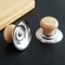 Solid Wood Lid Handle Stainless Steel Pot Twist Cap AntiScalding Round Wooden Handle For Kitchenwa 1
