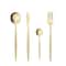 Golden Stainless Steel Cutlery Set Knife Fork Spoon And Teaspoon For Elegant Dining 4