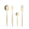 Golden Stainless Steel Cutlery Set Knife Fork Spoon And Teaspoon For Elegant Dining 4