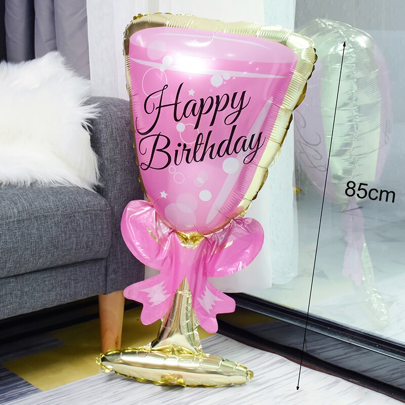 Pink Balloon Champagne Bowknot Wine Cup Wedding Birthday Party Decoration Adult And Children Ballo 3