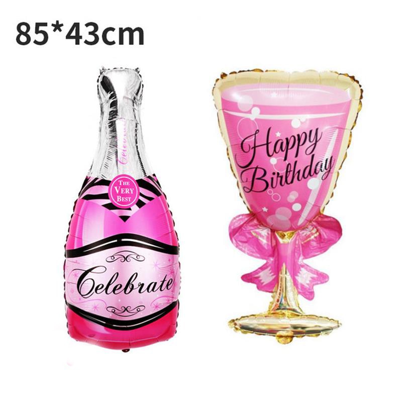 Pink Balloon Champagne Bowknot Wine Cup Wedding Birthday Party Decoration Adult And Children Ballo 4