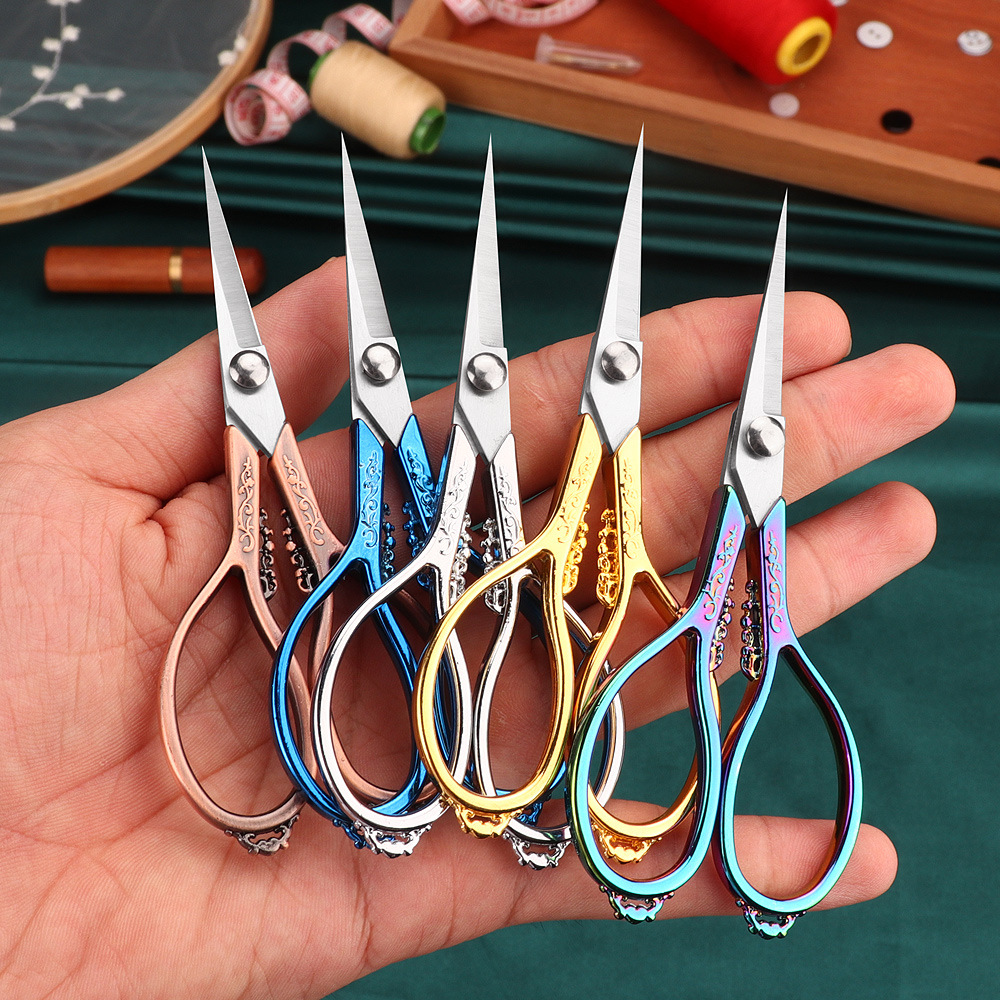 Vintage Retro Cross Stitch Scissors Durable HighQuality Stainless Steel Tailor Shears For Fabric C 0