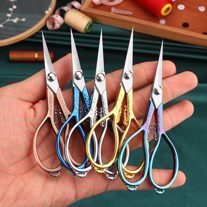Vintage Retro Cross Stitch Scissors Durable HighQuality Stainless Steel Tailor Shears For Fabric C 0