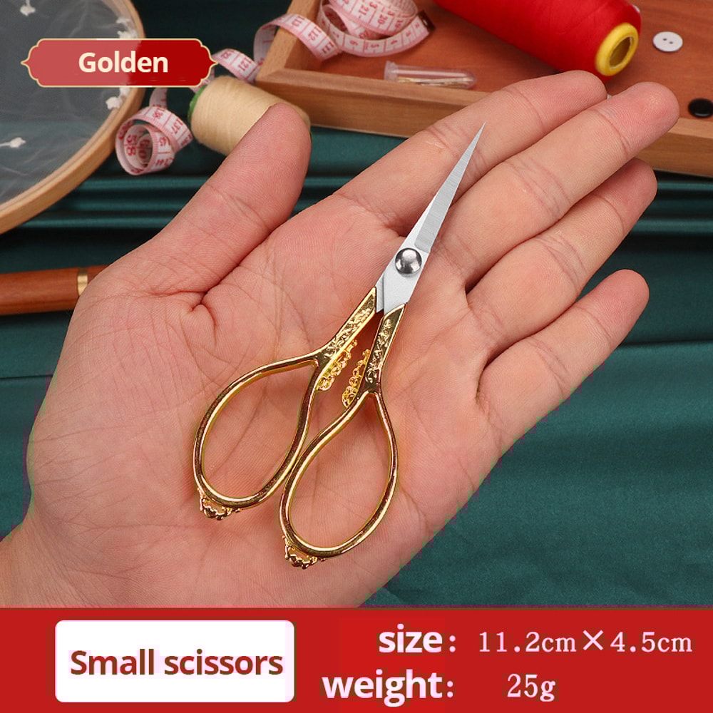Vintage Retro Cross Stitch Scissors Durable HighQuality Stainless Steel Tailor Shears For Fabric C 4