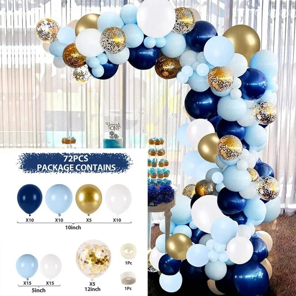 Blue Balloon Garland Arch For Baby Shower Valentines Day Wedding Decorations 1