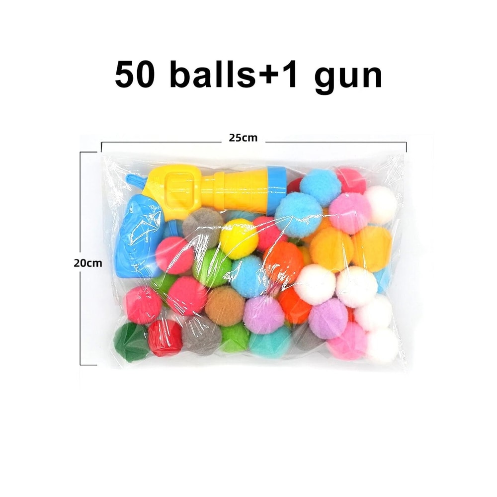 Interactive Cat Toy Gun With Plush Ball Silent Shooting Game For Pets 5